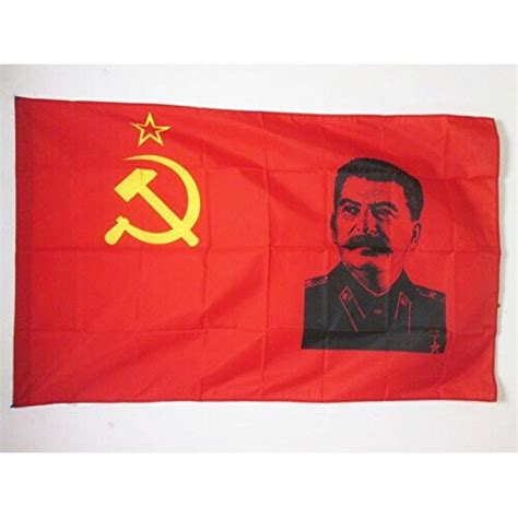 Az Flag Ussr With Stalin Flag X For A Pole Soviet Union