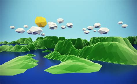 Low Poly Landscape on Behance