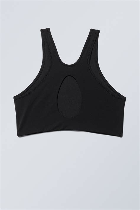 Racerback Bikini Top Black Weekday Ww