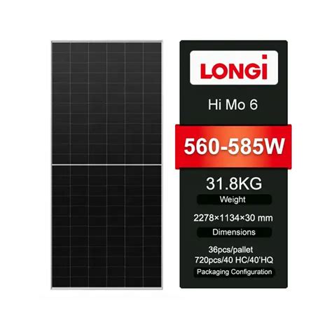 Longi W Mono Crystalline Silicon W W W W W Hi Mo