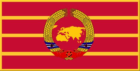 My take on an alternate flag for the Union of Socialist Eurasia ...