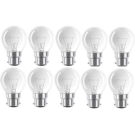 8 X Classic Mini Globes 40W BC B22 B22d Clear Round Light Bulbs