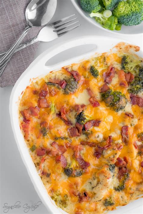 Keto Chicken Bacon Ranch Casserole Sugarless Crystals