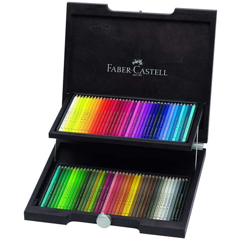 Faber Castell Polychromos K Nstler Farbstifte Im Holzkoffer