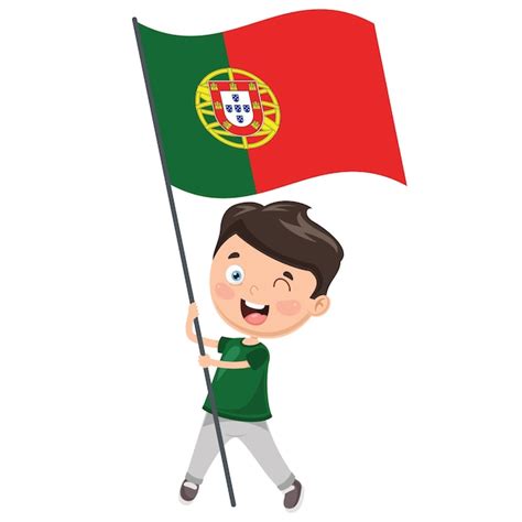 Ilustración Del Niño Que Sostiene La Bandera De México Vector Premium