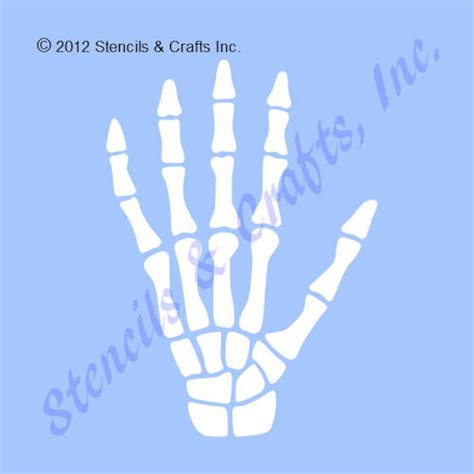 Skeleton Hand Stencil Bone Stencil Skeleton Template Halloween