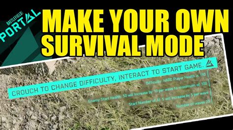 Create Your Own Survival Game Mode Battlefield Portal Rules