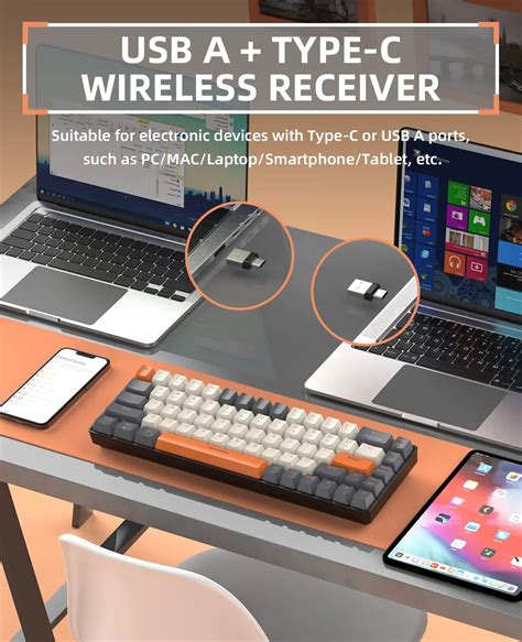 Wireless Mechanical Keyboard Bluetooth Dual Mode Hot Swappable Mini