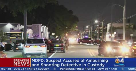 Person Accused Of Ambushing Shooting Miami Dade Police Officer Has Been Arrested Cbs Miami