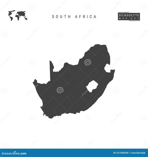 South Africa Vector Map Isolated On White Background High Detailed