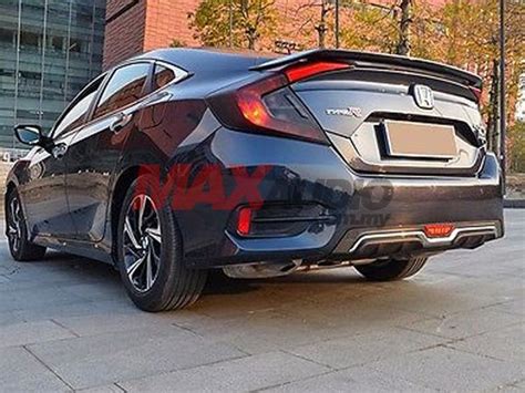 Buy Honda Civic FC Rear Bumper Lower Garnish Carbon Look Texture Chrome