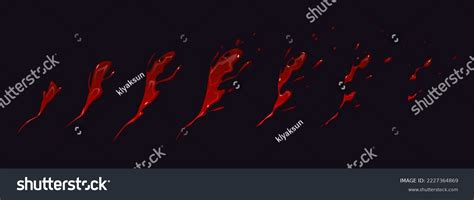 Blood Splash Animation Sprite Sheet Cartoon Stock Vector Royalty Free