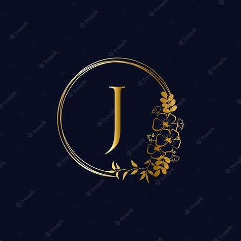 Premium Vector J Initial Logo Wedding Circle Logo Vector Template