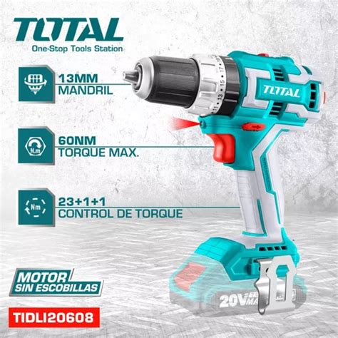 Taladro Percutor Inalámbrico 20v 13mm Brushless Tidli20608 4 Mebuscar