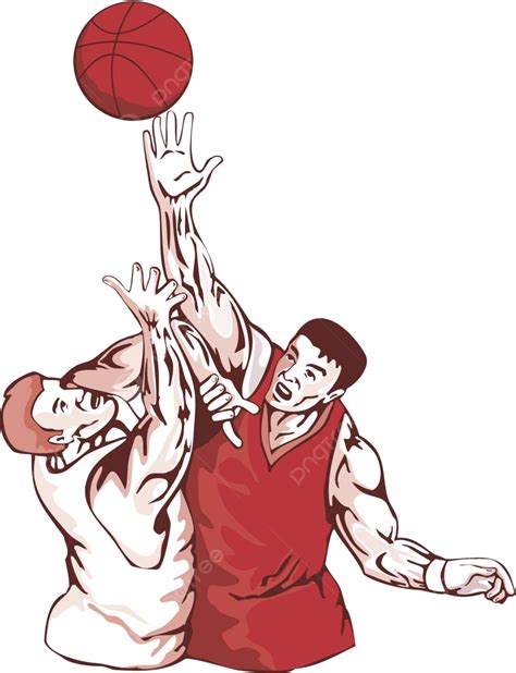 Jugadores De Baloncesto Jugadores De Rebote Ilustración De Baloncesto