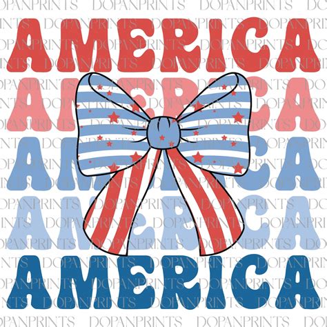 American Coquette Bow Svg Coquette 4th Of July Svg American Flag Svg Fourth Of July Bows Svg