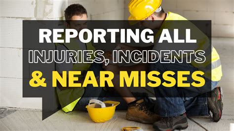 Report All Injuries Incidents And Near Misses Immediately For A Safer Workplace Work Safety Qld