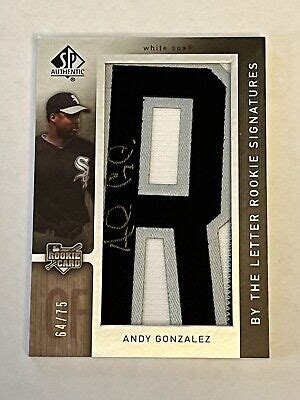 Andy Gonzalez Sp Authentic By The Letter Rookie Signatures Auto Sp