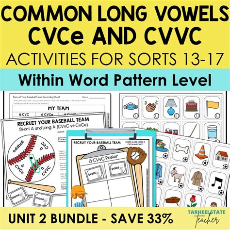 Common Long Vowel Patterns Cvce And Cvvc Activities