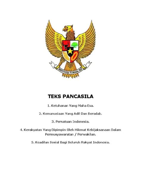 Teks Pancasila Upacara Pdf