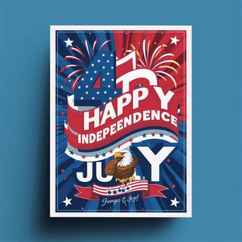 Premium Photo Th Of July Usa Independence Day Poster Design