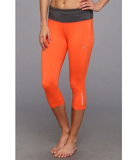 Nike Dri Fit Epic Run Capri Turf Orange Dark Grey Matte Silver