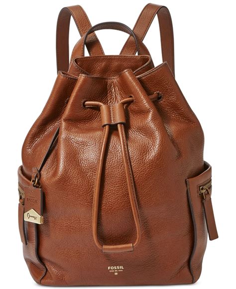 Fossil Vickery Leather Large Backpack in Brown - Lyst