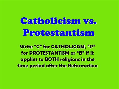 Catholicism Vs Protestantism Ppt Download