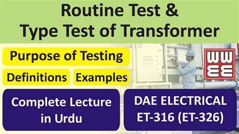 Routine Test And Type Test Of Transformer Definitions Examples