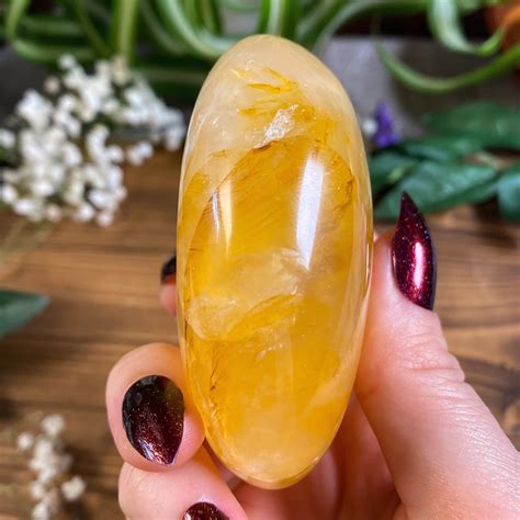 Large Golden Healer Palm Stone