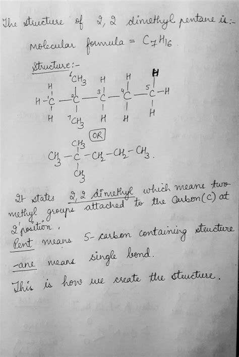 structure of 2,2 dimethyl pentane - Science - Carbon and its Compounds ...