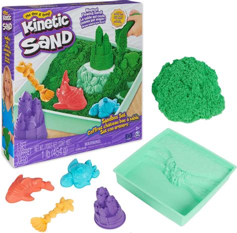 Spin Master Piasek Kinetyczny Kinetic Sand Zestaw Zielony Zamek Foremki