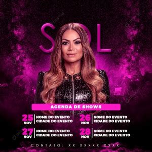 Flyer Show Evento Sol Social Media PSD Editável download Designi