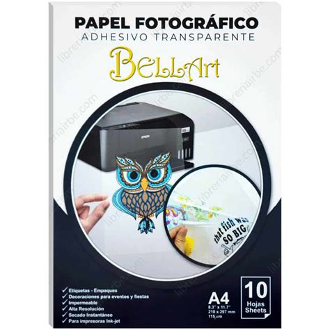 Papel Fotográfico Autoadhesivo Transparente Brillante Glossy