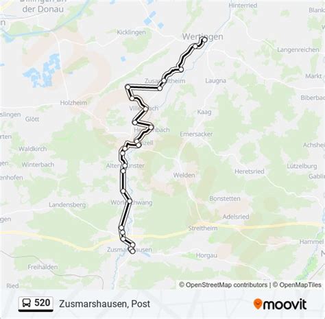 520 Route Fahrpläne Haltestellen Karten Zusmarshausen Post