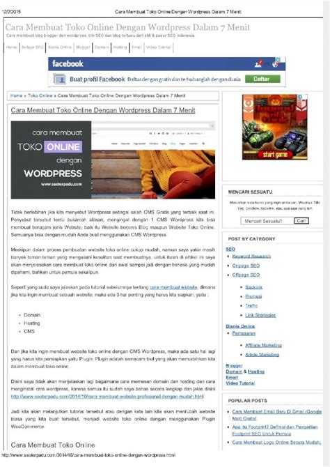 Pdf Cara Membuat Toko Online Dengan Wordpress Dalam Menit Dokumen