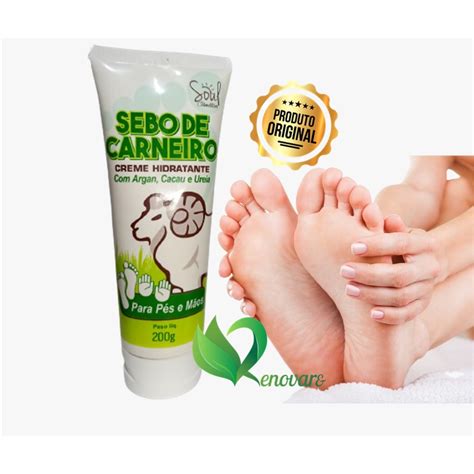 Creme Hidratante Sebo De Carneiro Ureia Cacau E Argan Shopee Brasil