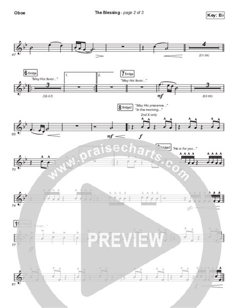 The Blessing Choral Anthem SATB Oboe Sheet Music PDF Elevation