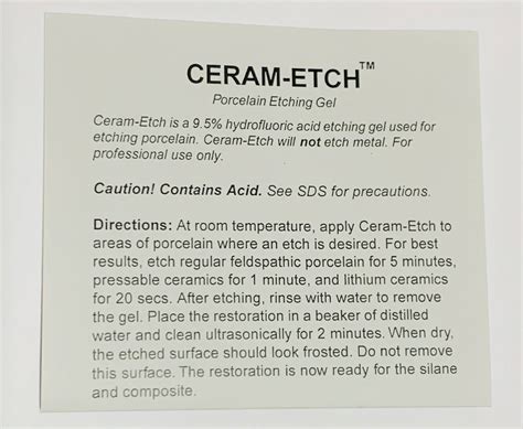 Ceramic Etching Gel Ceram Etch 95 15 Ml Ebay