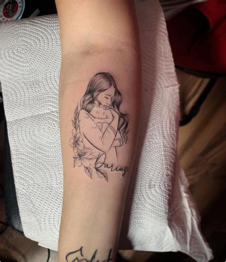 Beautiful Mother And Son Tattoos With Meaningful Representations