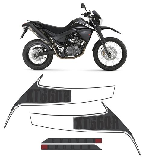 Kit Adesivos Yamaha Xt 660r 2010 À 2012 Preta 10327 R 47 40 em