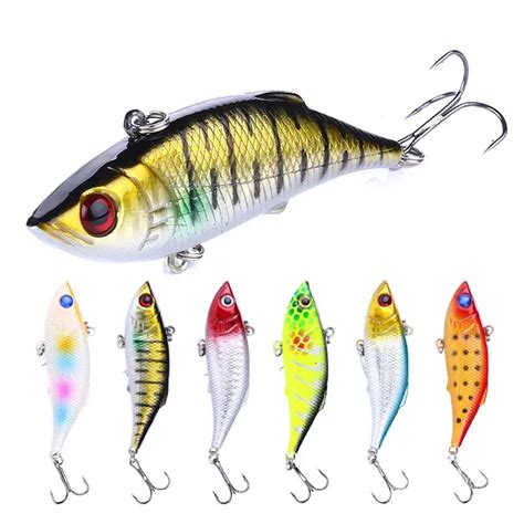 6pc 8cm 11 8g Hard Fishing Lure VIB Sinking Lure Jig Vibra Rattlin