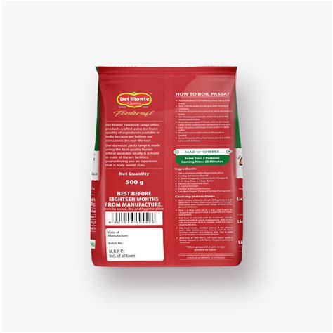 Buy Del Monte Foodcraft Pasta Chifferi 500gm Ayurhub