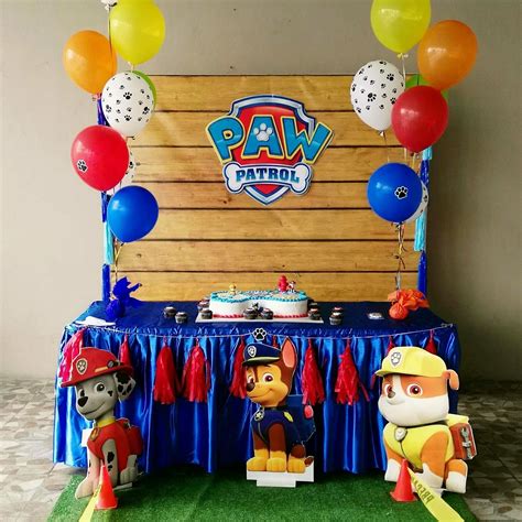 Paw Patrol Cake Table Set Up Fiesta Infantil Paw Patrol Decoracion