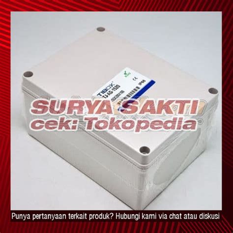 Jual ABS Junction Box Plastik 150x250x130mm Abu2 Tibox Base Plate