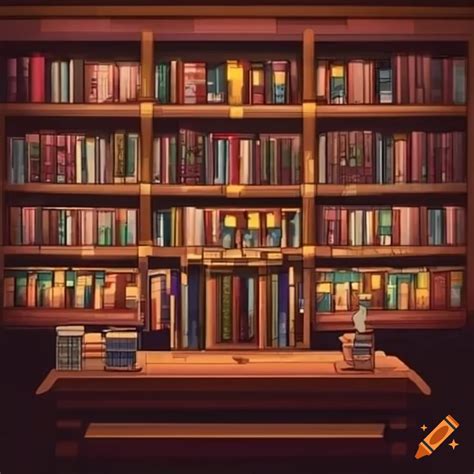 Anime Library Background