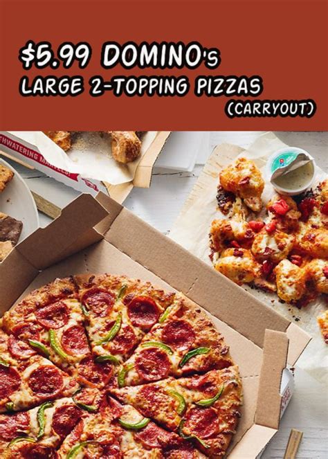 Domino S Large Topping Pizzas Carryout Toppings Food