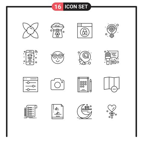 Set Of Vector Outlines On Grid For Smart Idea In Strategy Business