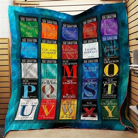 Sue Grafton Alphabet Series Quilt Blanket - Dreamrooma