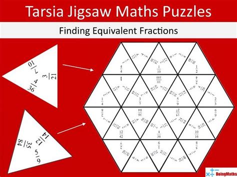 Finding Equivalent Fractions Tarsia Jigsaw Puzzle Maths Activity